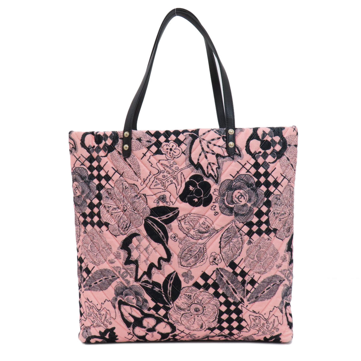 Chanel cotton Camellia ribbon Pink Tote Bag