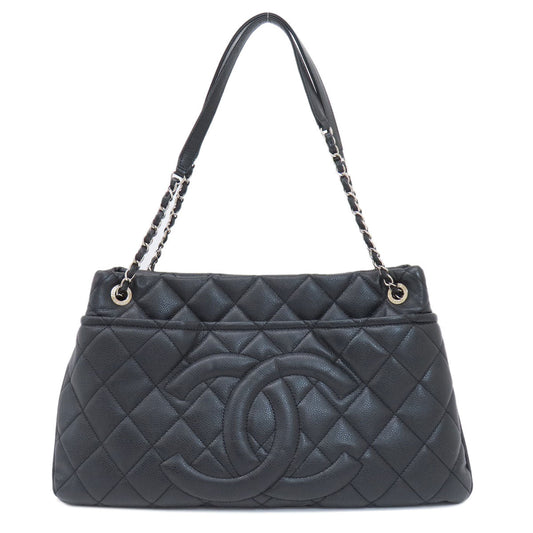 Chanel Soft Grained Calfskin COCO Mark Matelasse Black Tote Bag