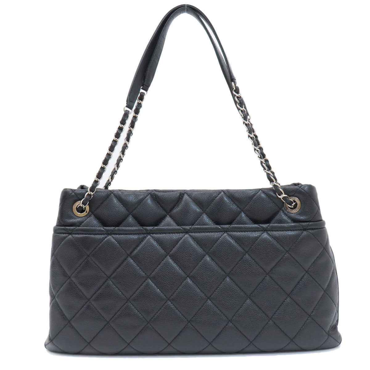 Chanel Soft Grained Calfskin COCO Mark Matelasse Black Tote Bag