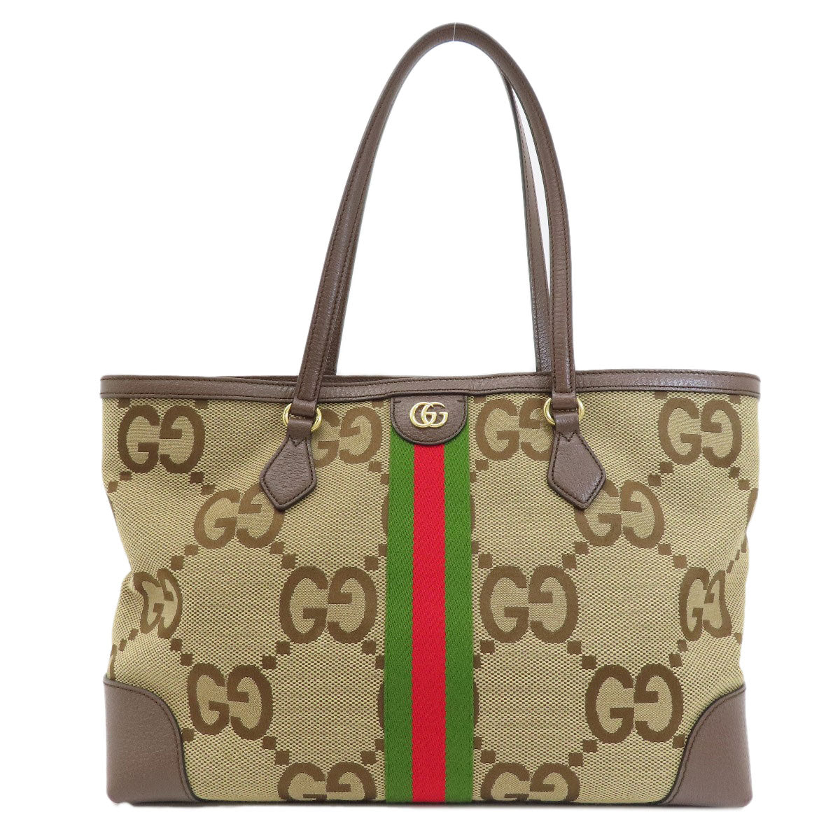 Gucci Offdia Jumbo GG Canvas Brown Medium Tote Bag