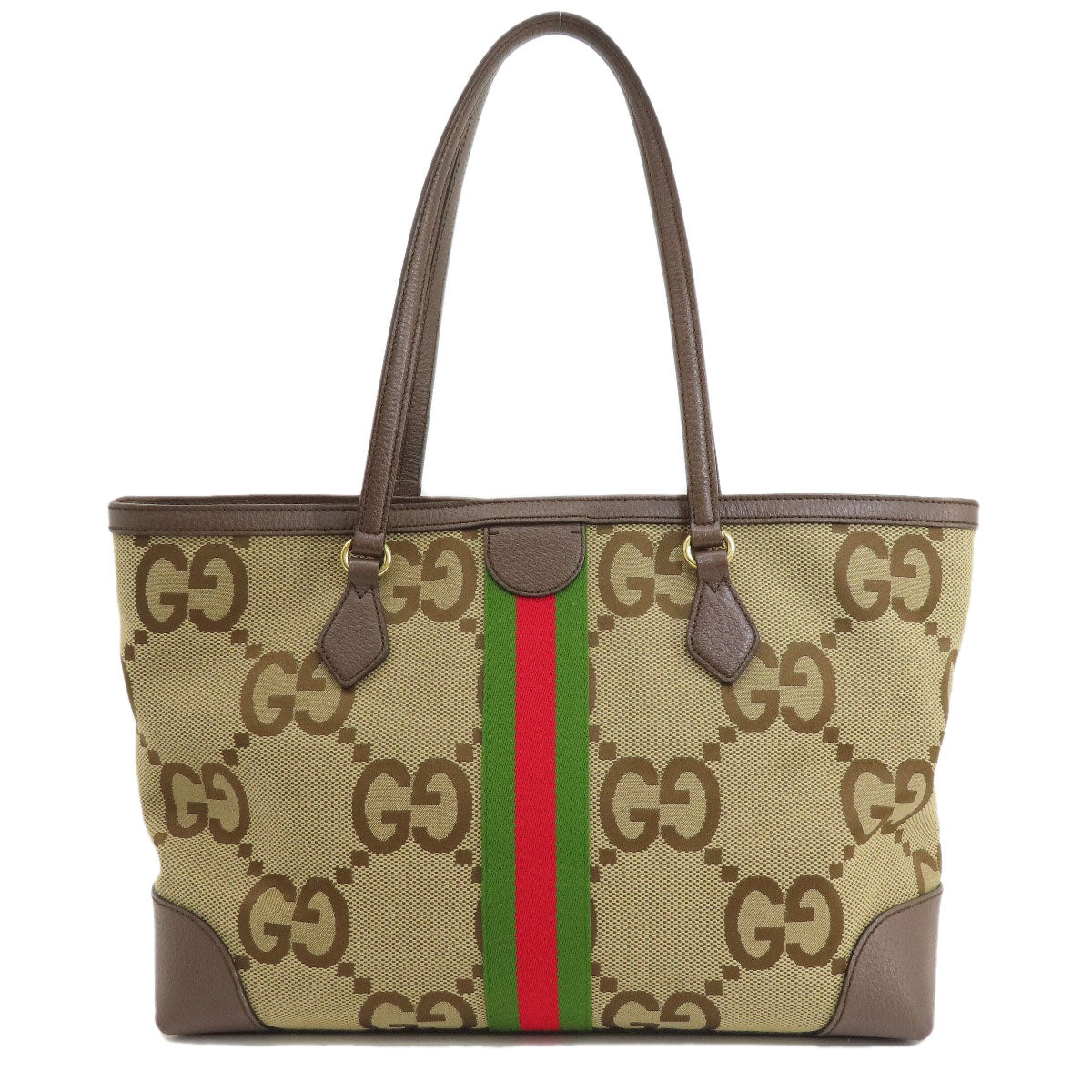 Gucci Offdia Jumbo GG Canvas Brown Medium Tote Bag