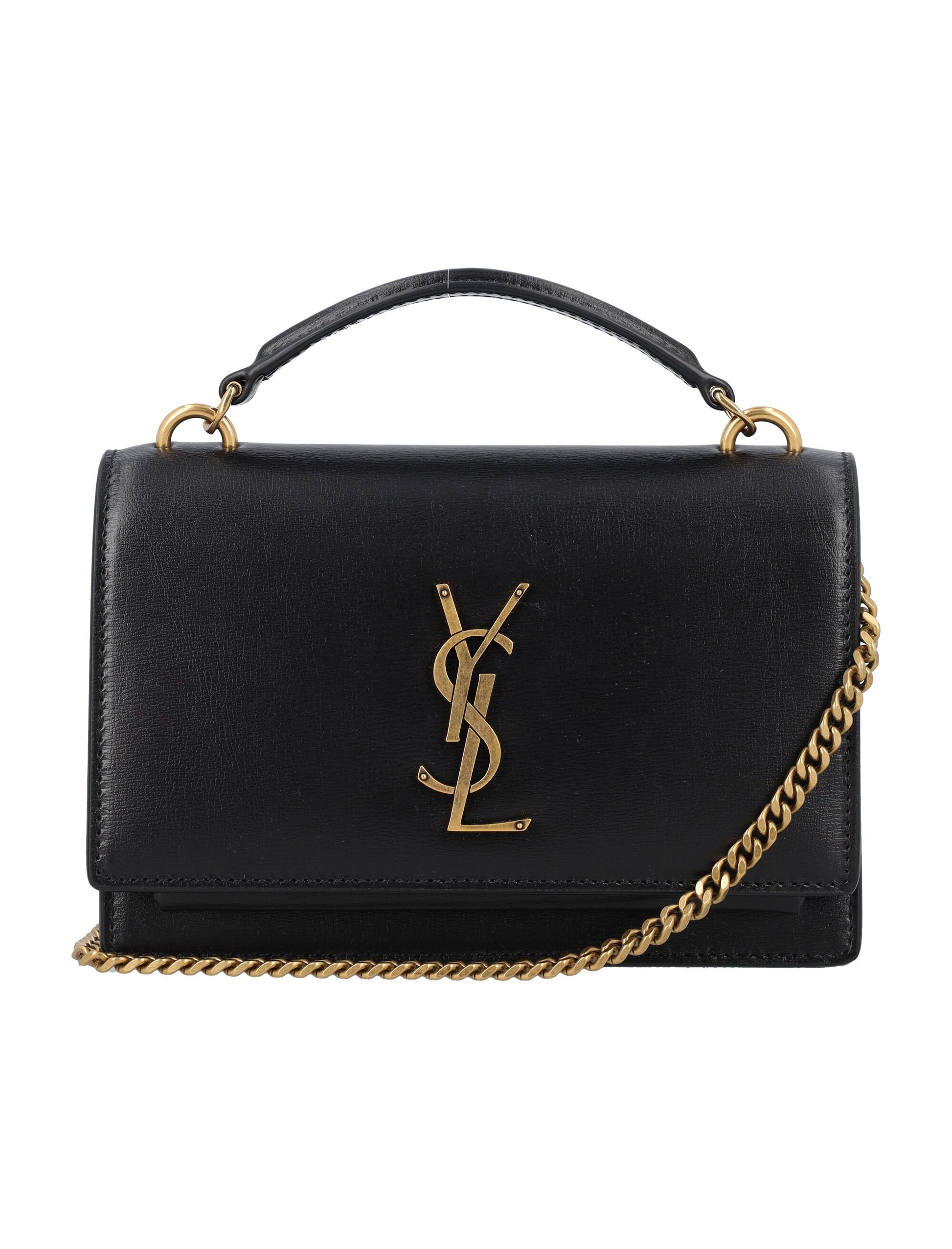 YSL Saint Laurent Saint Laurent Trending Women Sunset Bag In Leather Black Travel Bag