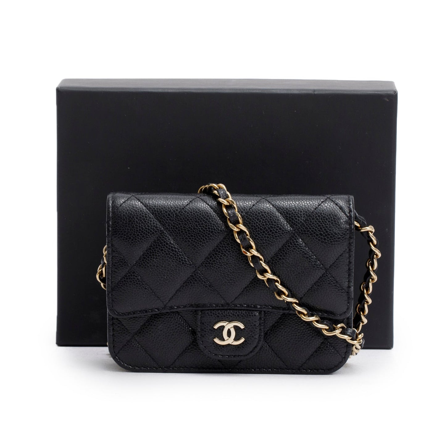 Chanel Caviar Quilted Black Travel Bag