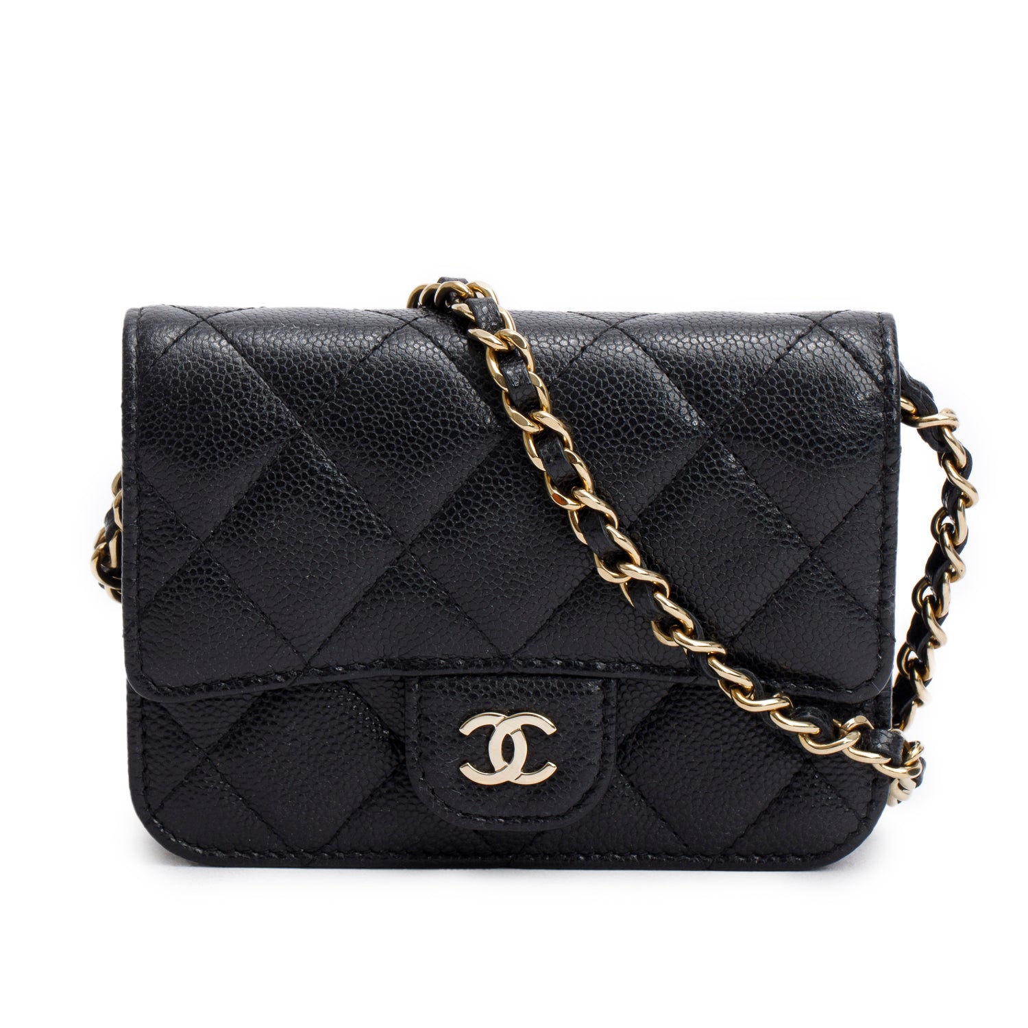 Chanel Caviar Quilted Black Travel Bag