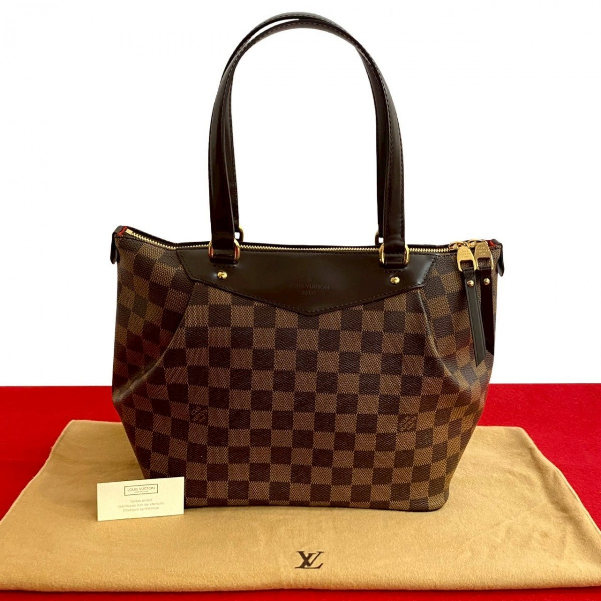 Louis Vuitton Damier Westminster PM Leather Brown Handbag