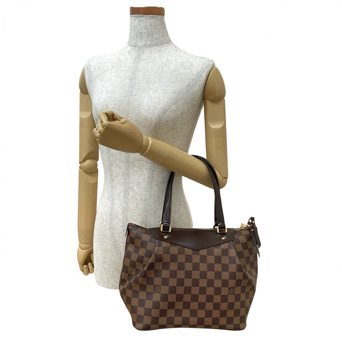 Louis Vuitton Damier Westminster PM Leather Brown Handbag