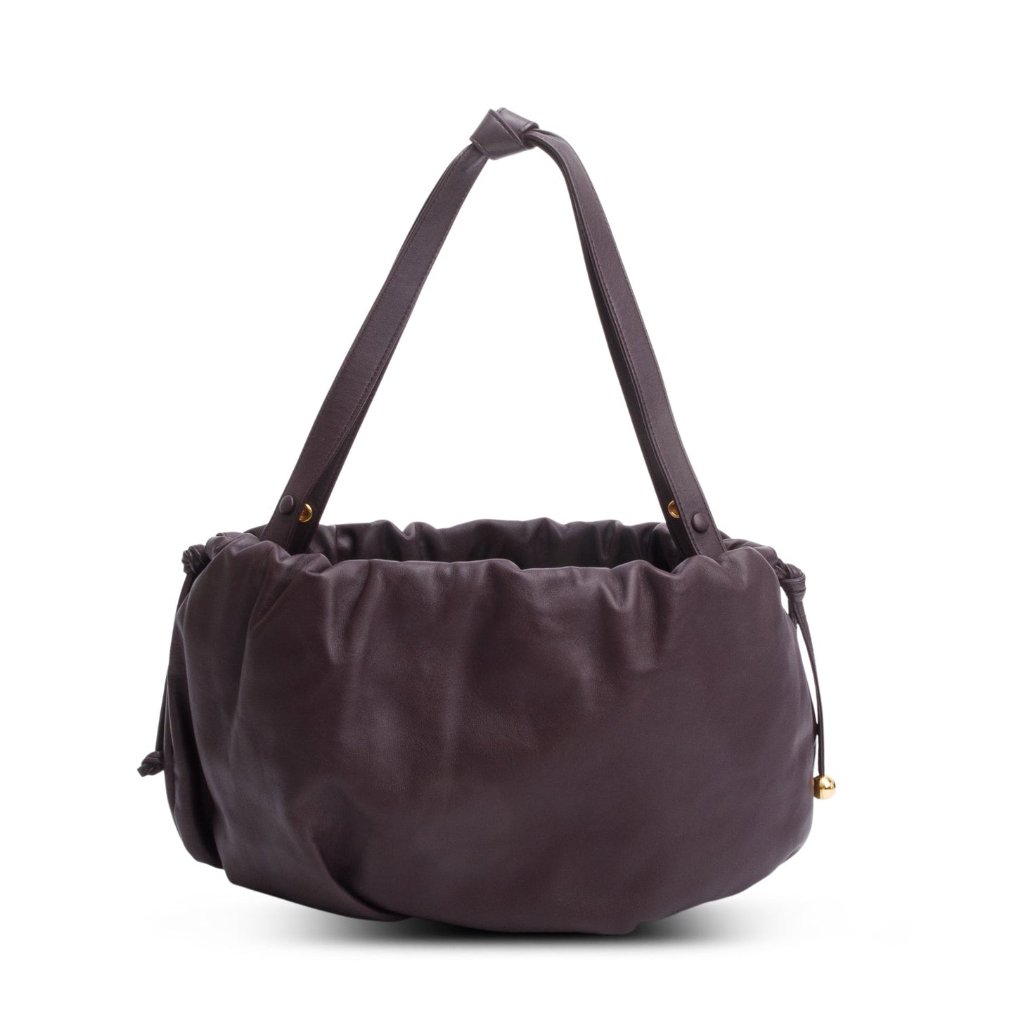 Bottega Veneta Burgundy Nappa The Bulb Bag Leather Travel Bag