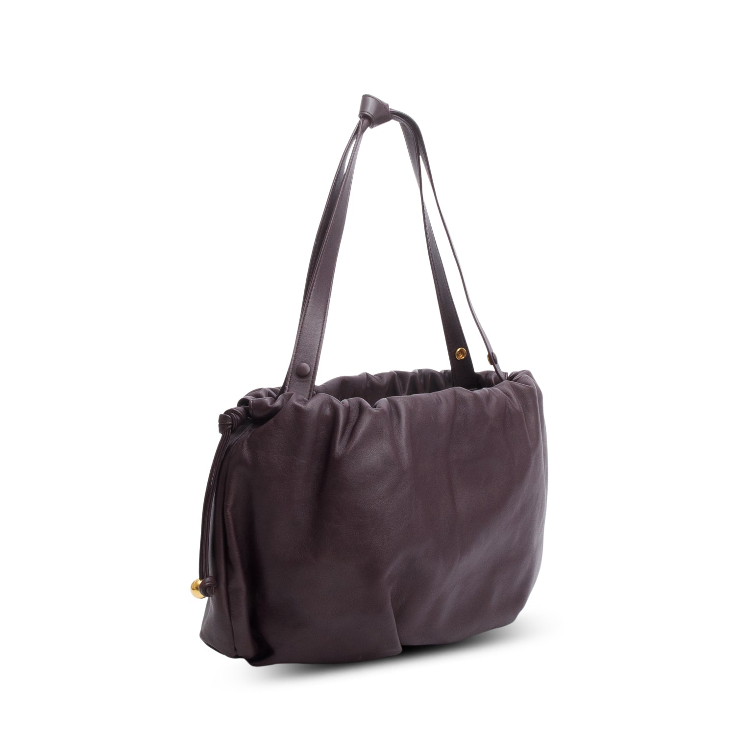 Bottega Veneta Burgundy Nappa The Bulb Bag Leather Travel Bag