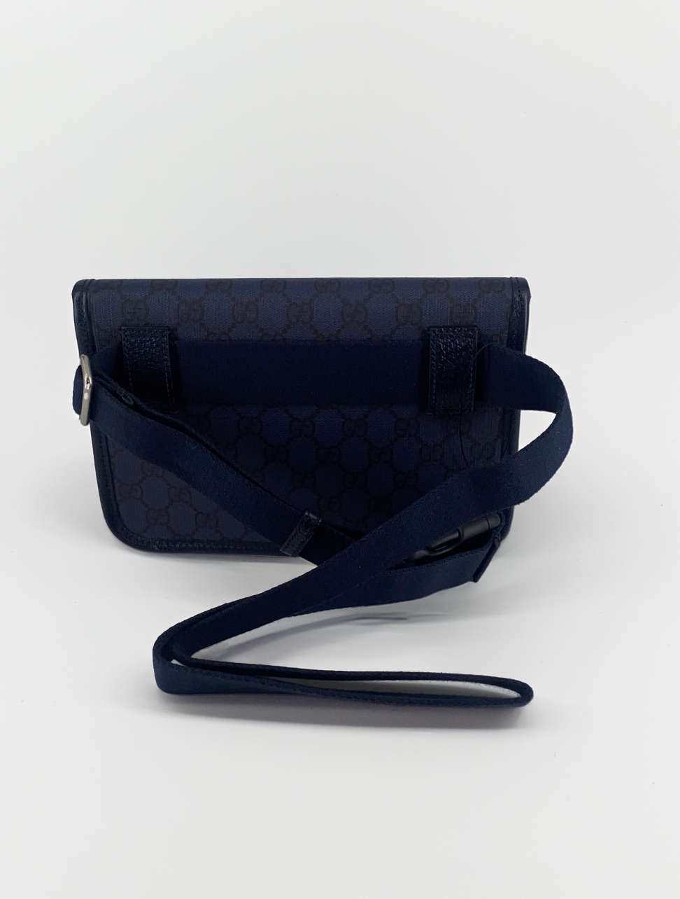 Gucci Flap Belt Bag Gg Canvas Navy Canvas Shoulder Bag Bag