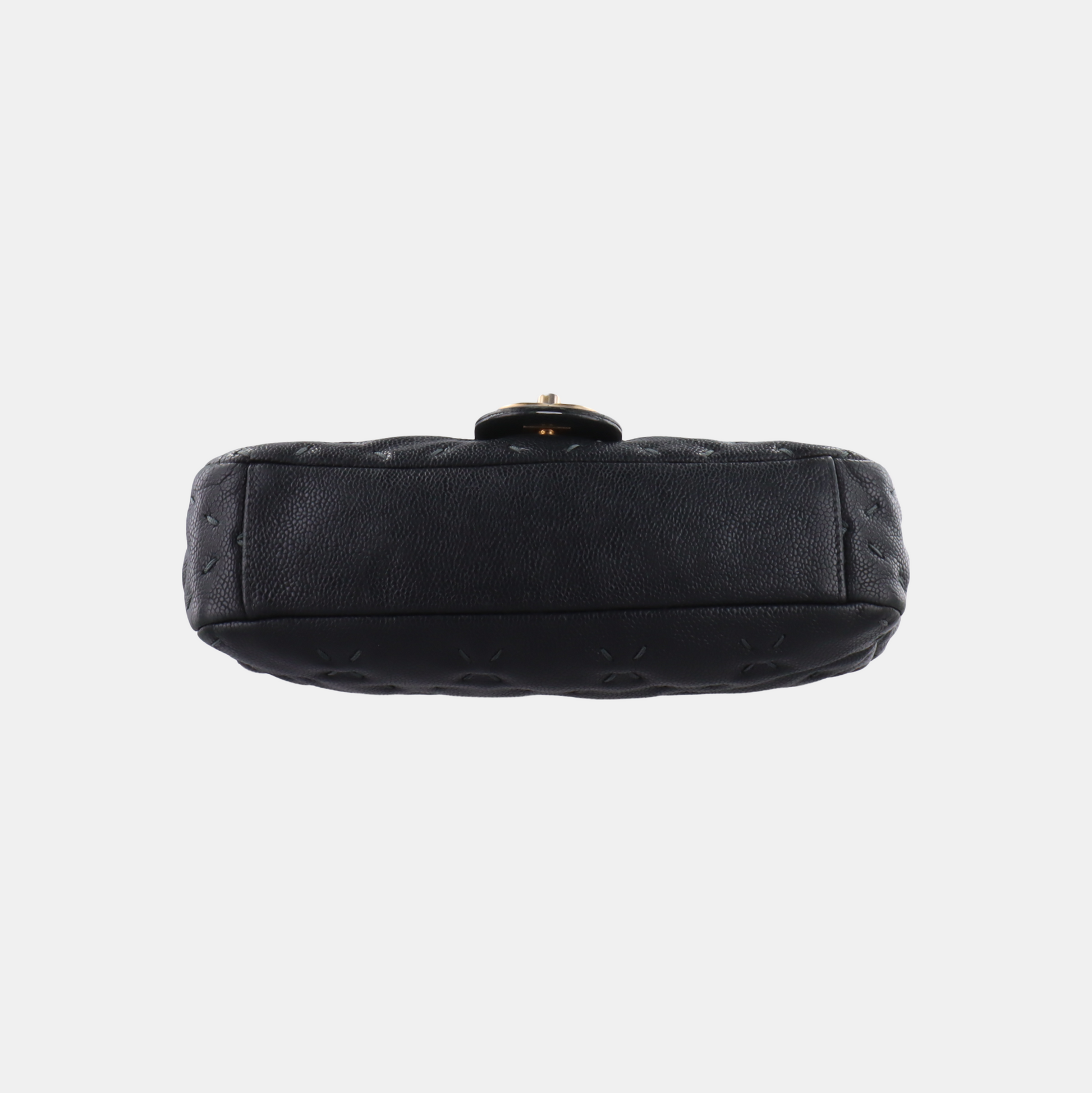 Chanel Wild Stitch Calfskin Flap Hardware Black Gold Leather Shoulder Bag