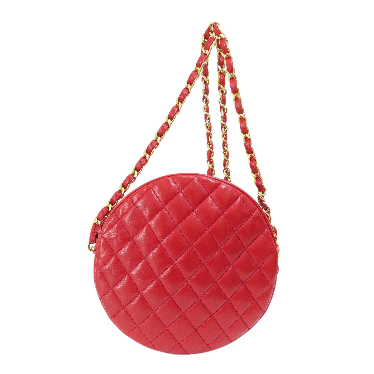 Chanel lambskin COCO Mark Red Gold Shoulder Bag