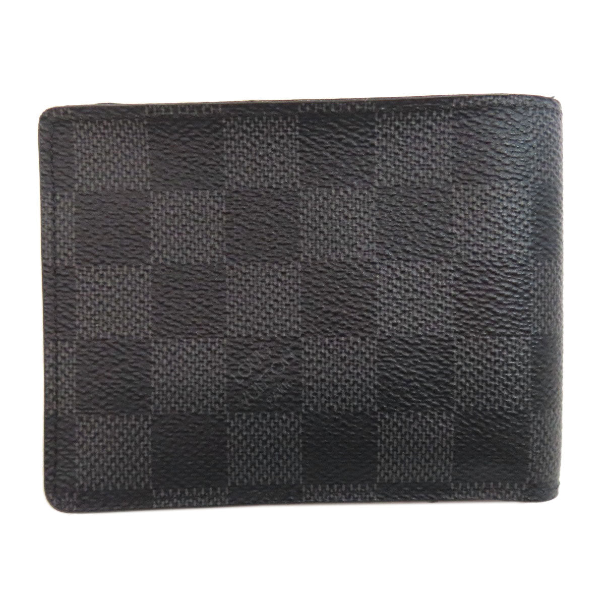 Louis Vuitton Bifold N62663 Damier Portefeuille Canvas Black Wallet Case