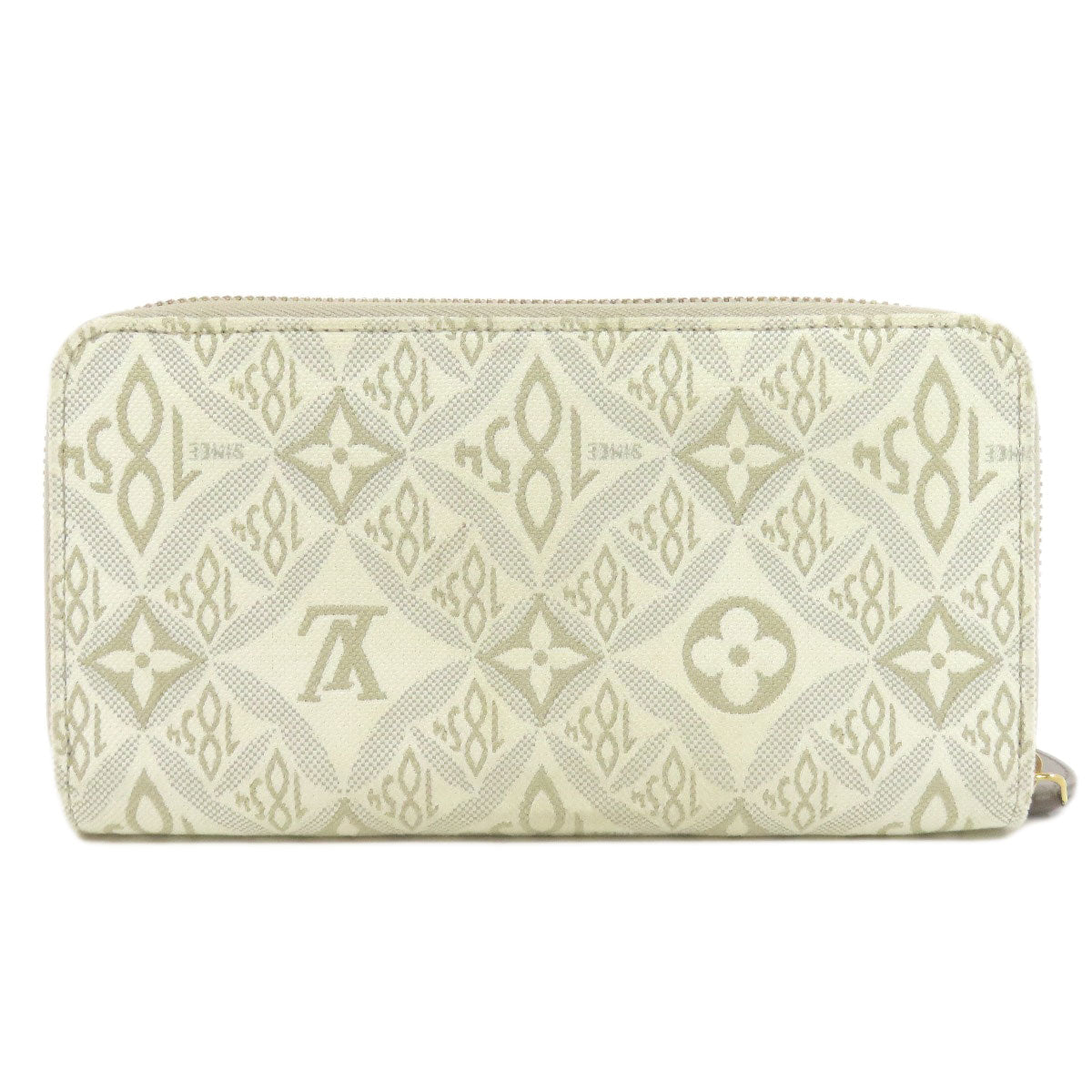 Louis Vuitton Long Purse M81172 Jaguar Zippy Monogram White Wallet Case