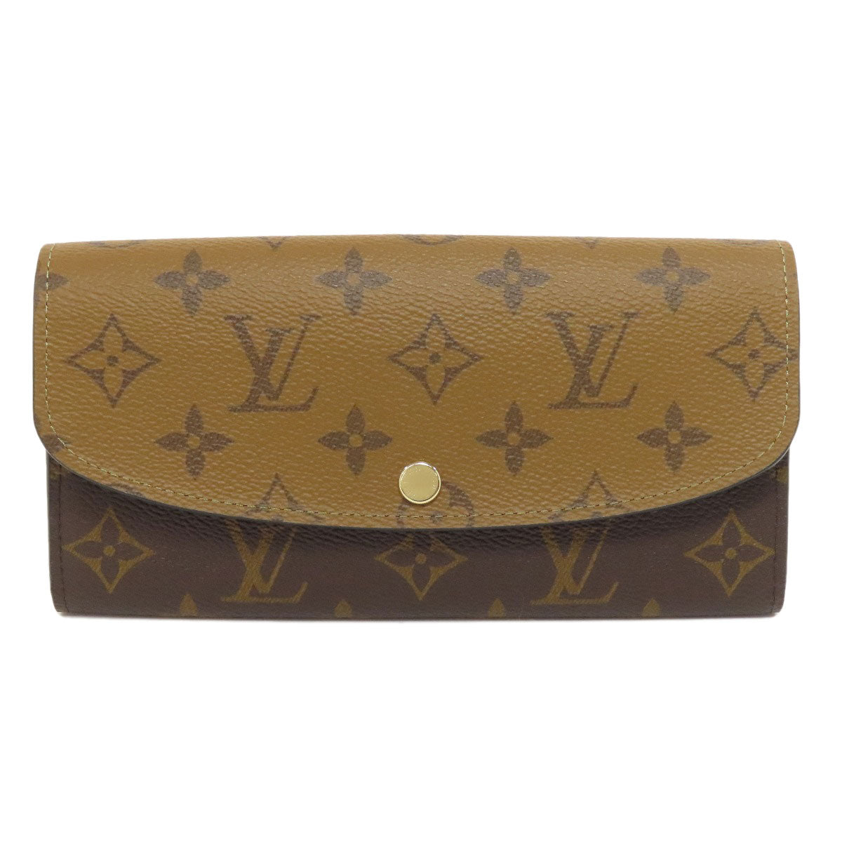 Louis Vuitton Long Purse M82157 reverse Portefeuille Monogram Brown Wallet Case 2