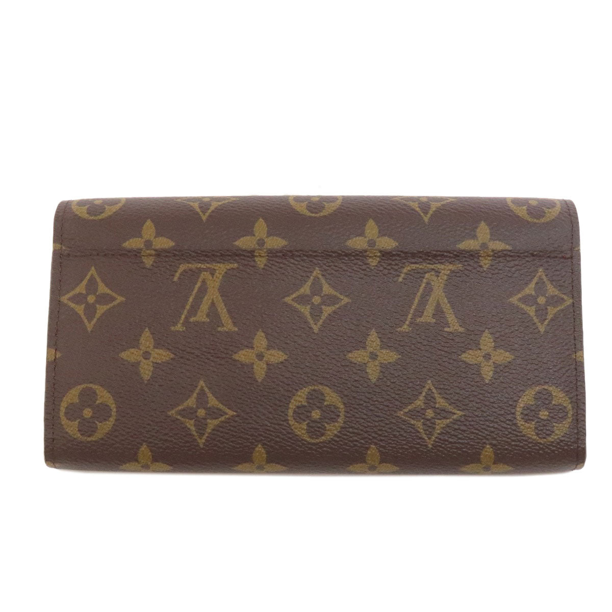Louis Vuitton Long Purse M62234 Portefeuille Sara Monogram Canvas Brown Wallet Case