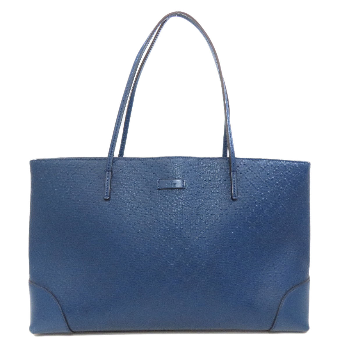 Gucci Diamante Leather Blue Tote Bag