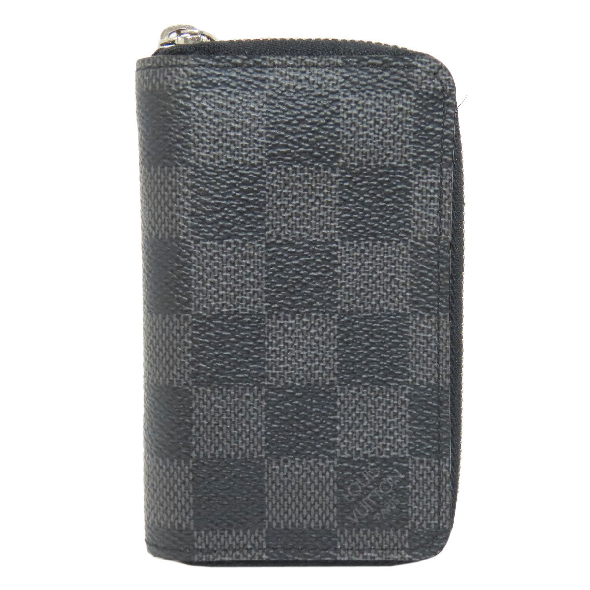 Louis Vuitton Coin N63076 Damier Zippy coin Canvas Black Wallet Case