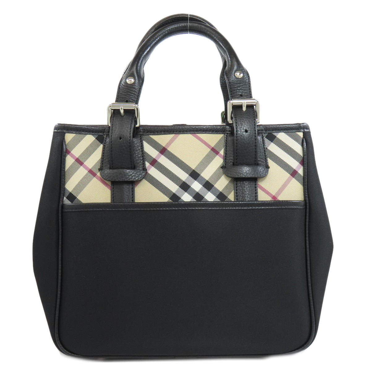 Burberry Tote Bag Nova Check Nylon Black