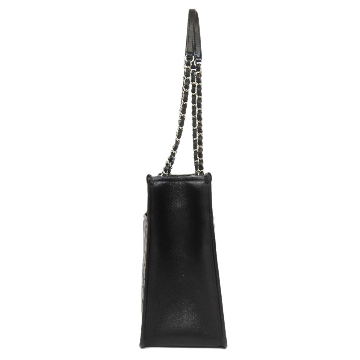 Chanel lambskin Matelasse SilverMetal Black Tote Bag 2