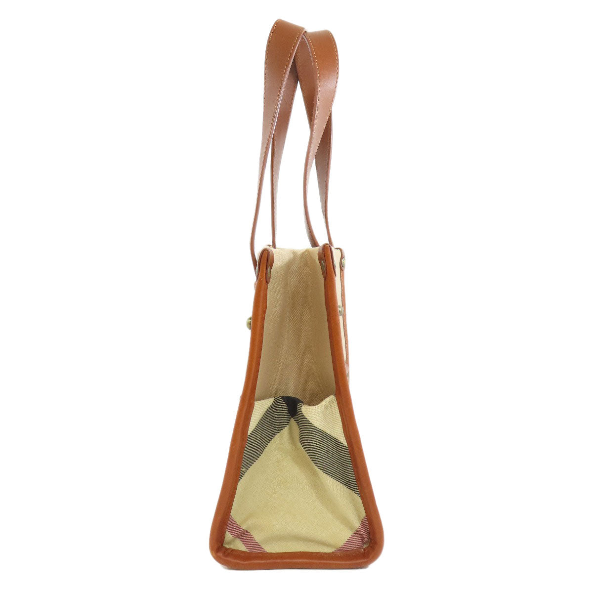Burberry Tote Bag Canvas Brown Logo