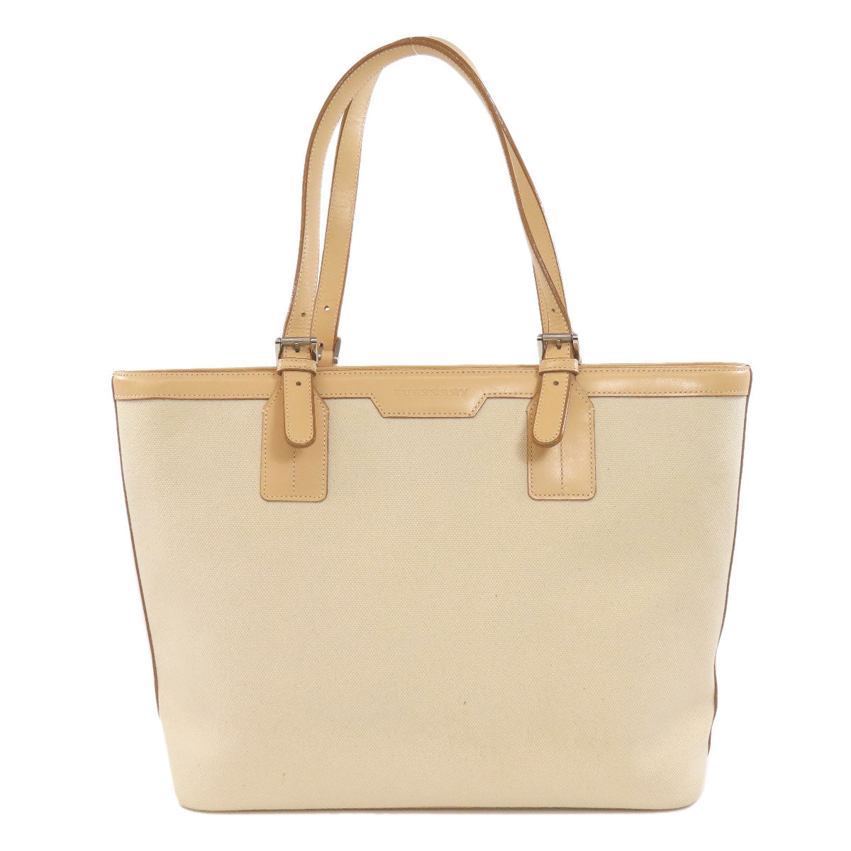 Burberry Tote Bag Canvas Beige Logo