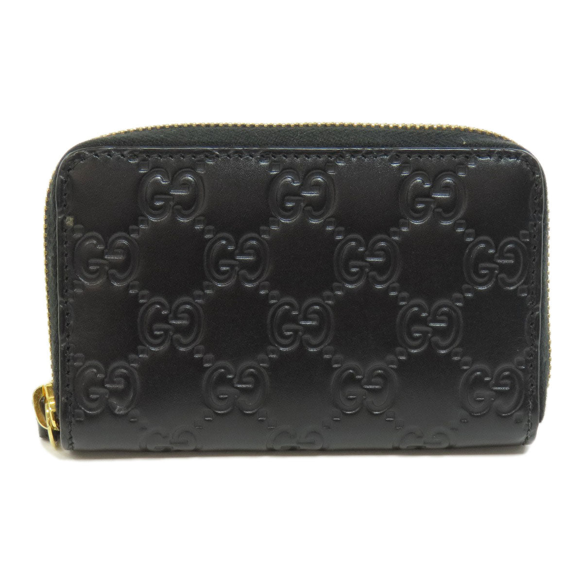 Gucci GG Shima Leather Black Wallet Case