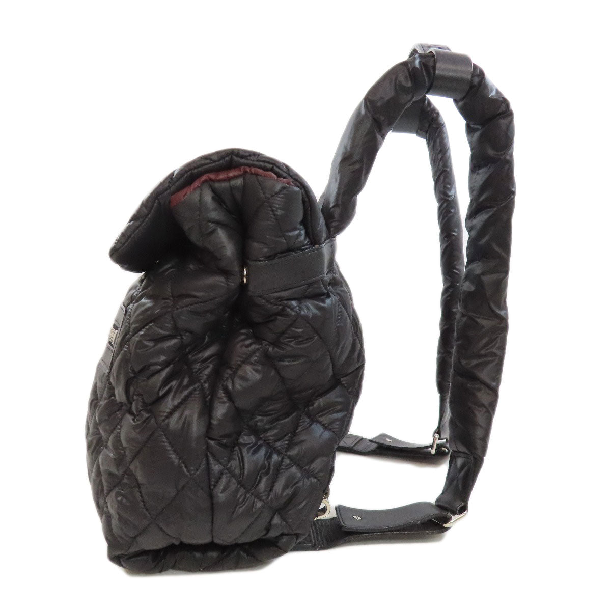 Chanel Backpack Nylon Cococoon SilverMetal Black