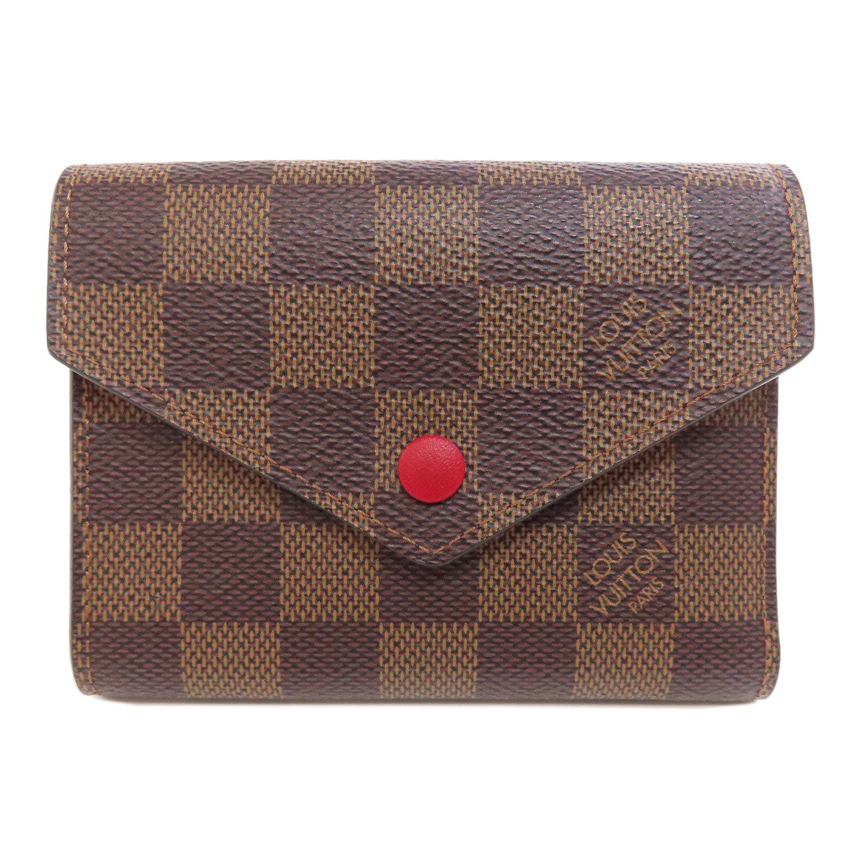 Louis Vuitton Bifold N41659 Damier Portefeuille Victorine Canvas Brown Wallet Case