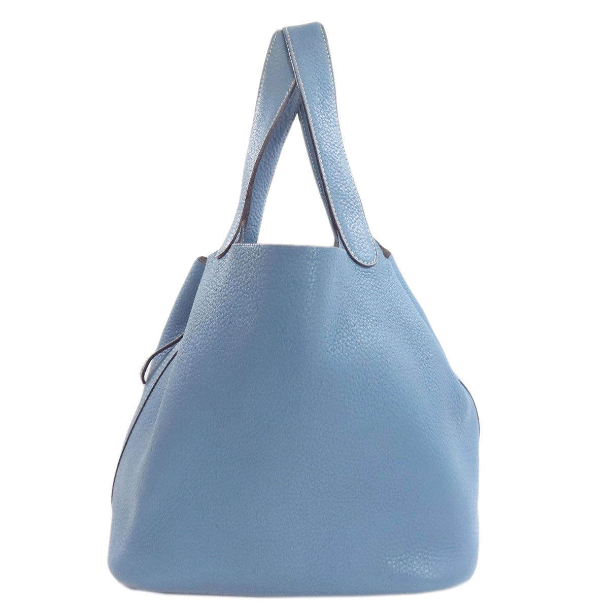 Taurillon Clemence Picotin Lock Mm Silvermetal Women Blue Travel Bag