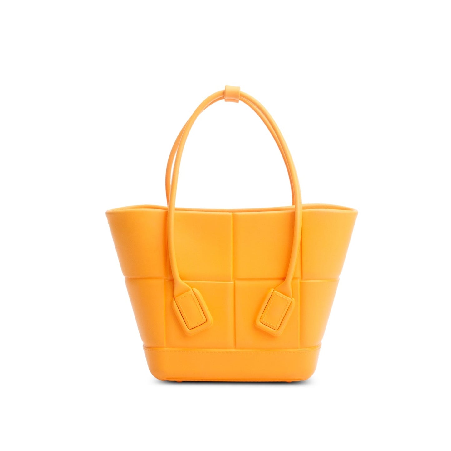 Bottega Veneta Orange Rubber Arco Tote Mini Tote Bag