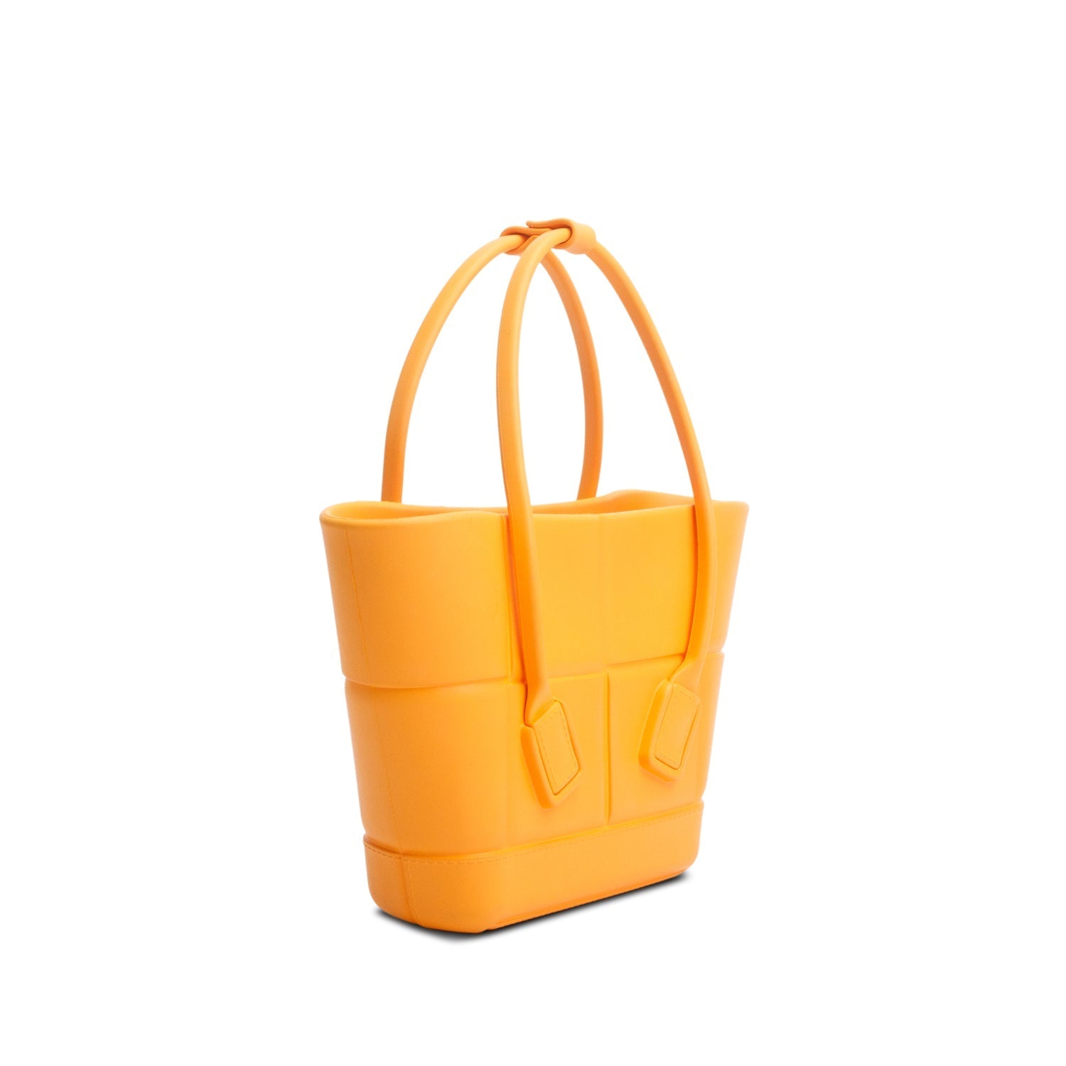 Bottega Veneta Orange Rubber Arco Tote Mini Tote Bag