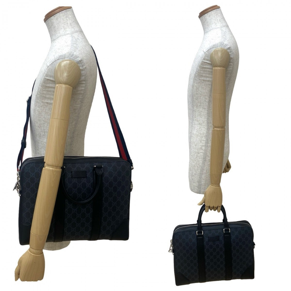 Gucci GG Supreme Leather Black Shoulder Bag