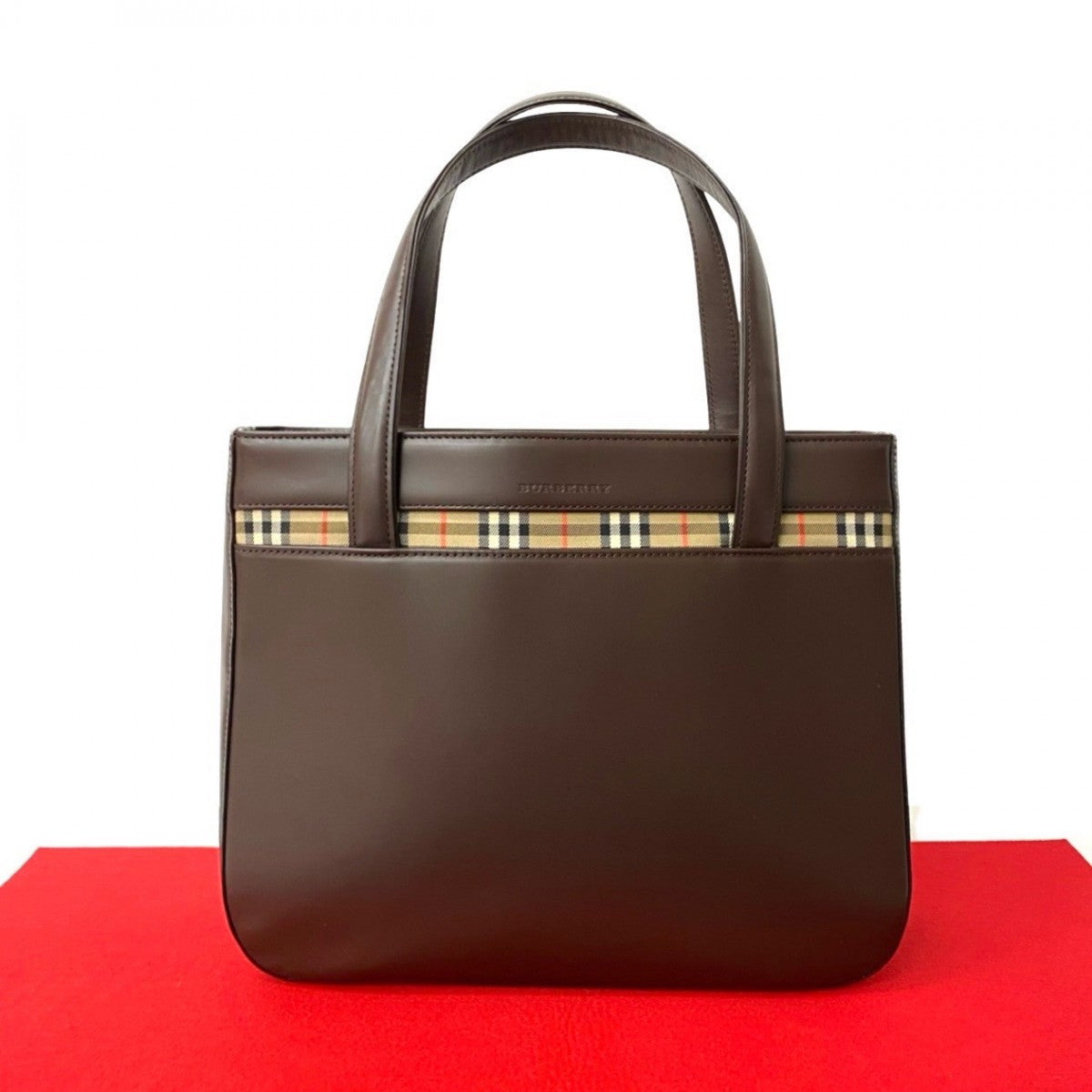 Burberry Leather Brown Travel Bag