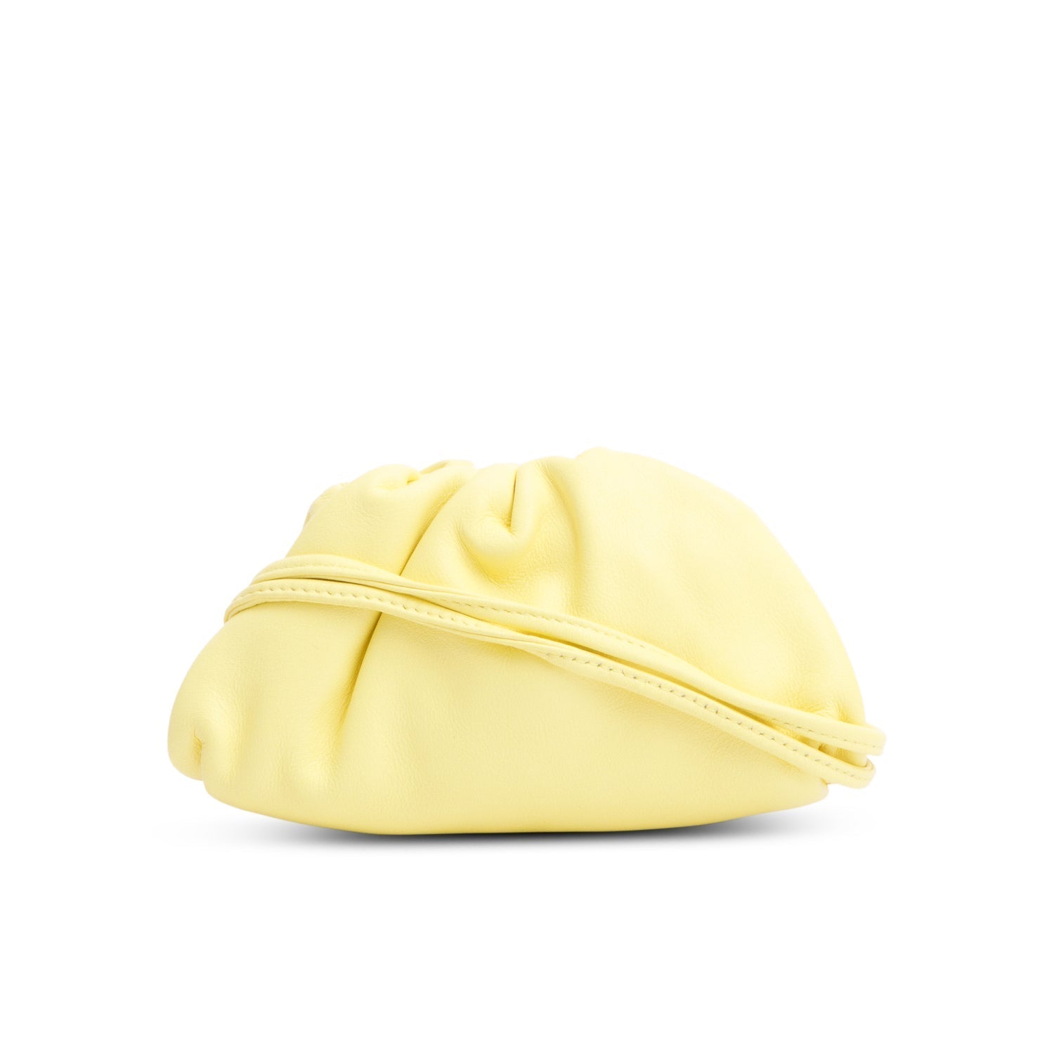 Bottega Veneta Yellow Butter Calfskin The Pouch Travel Bag Leather Mini