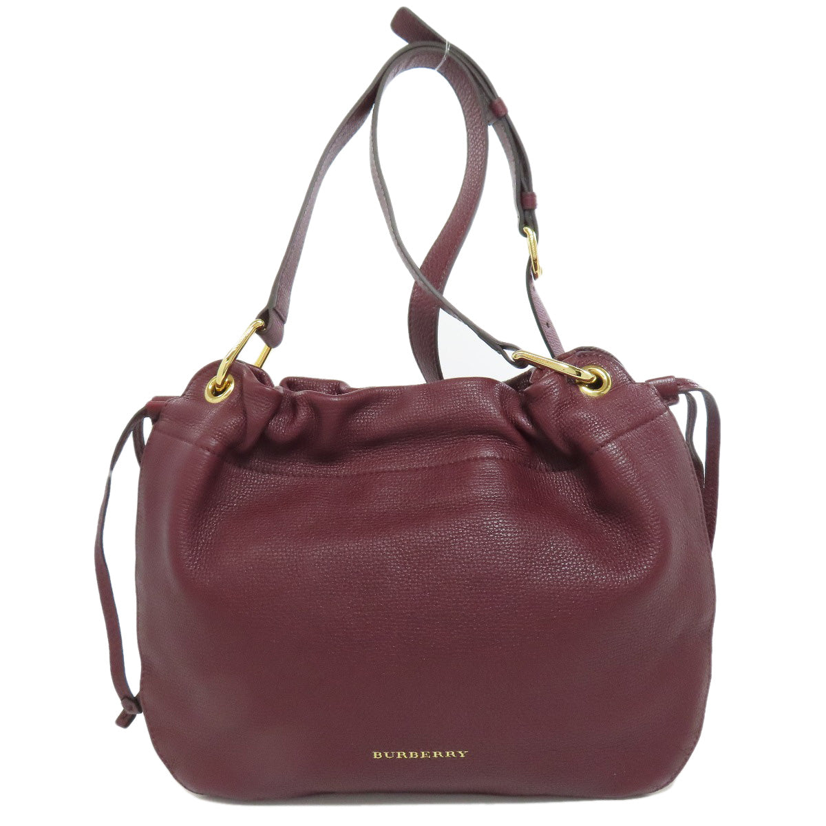 Burberry Shoulder Bag Leather Red Logo