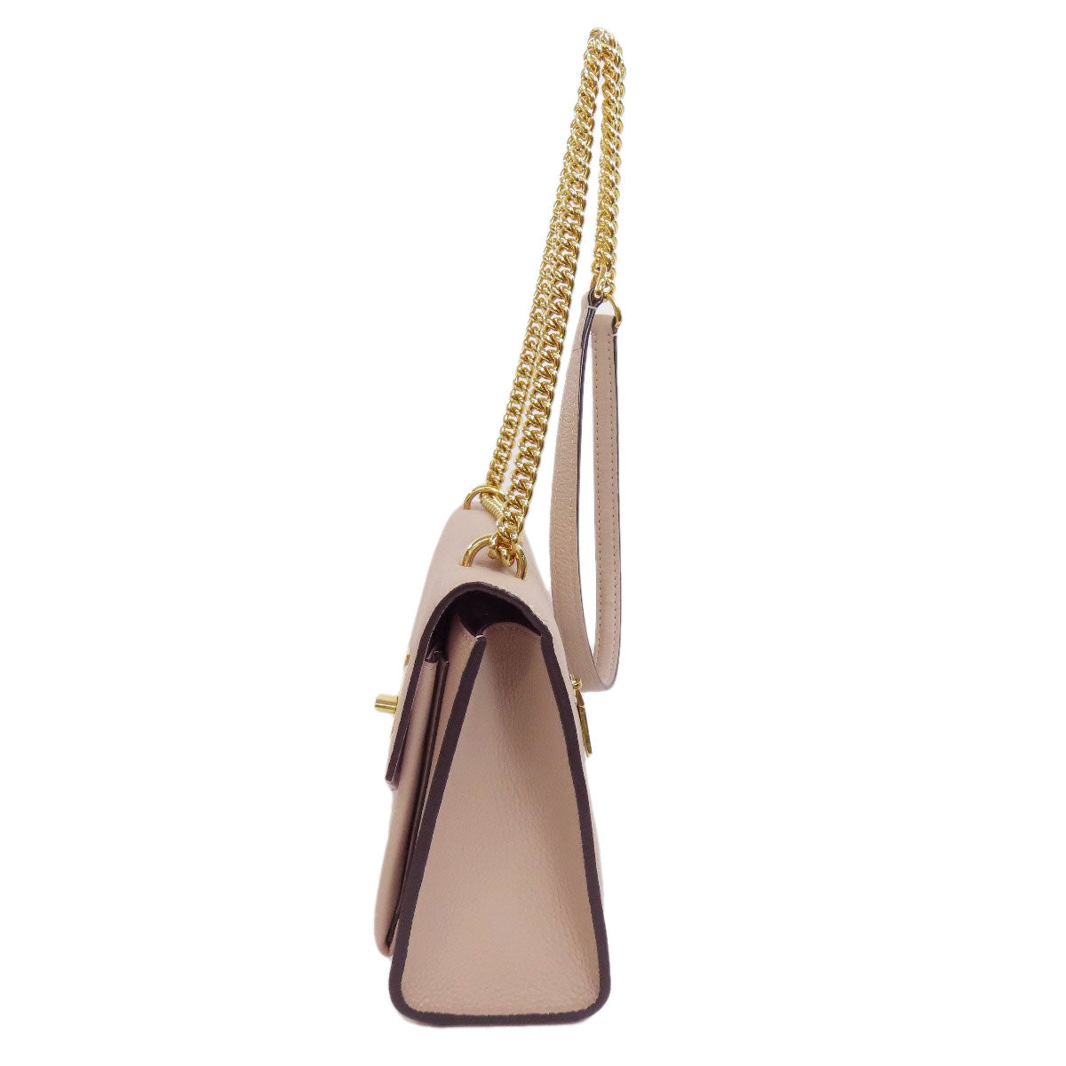 Louis Vuitton M56137 Grain My Rock Me Leather Calfskin Beige Chain Shoulder Bag