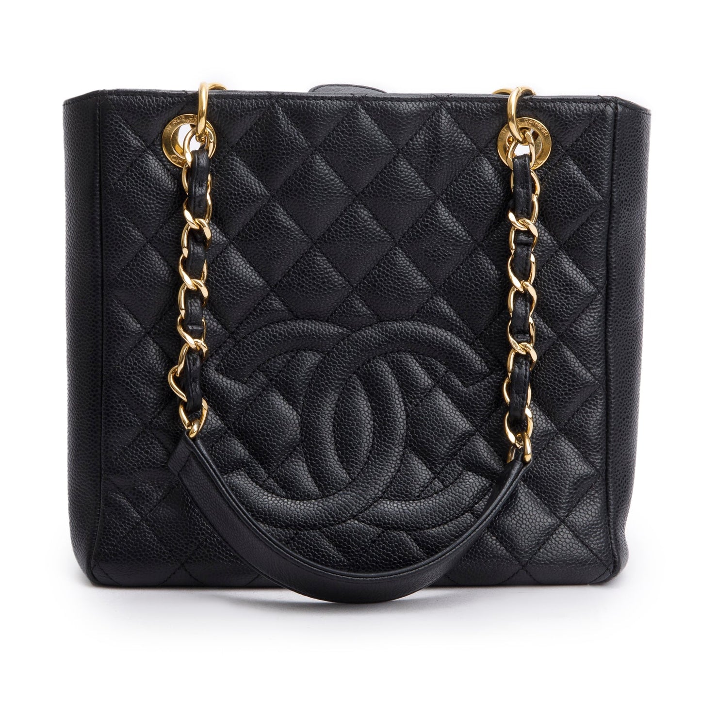 Chanel Caviar Quilted Petit Shopping Black Travel Bag