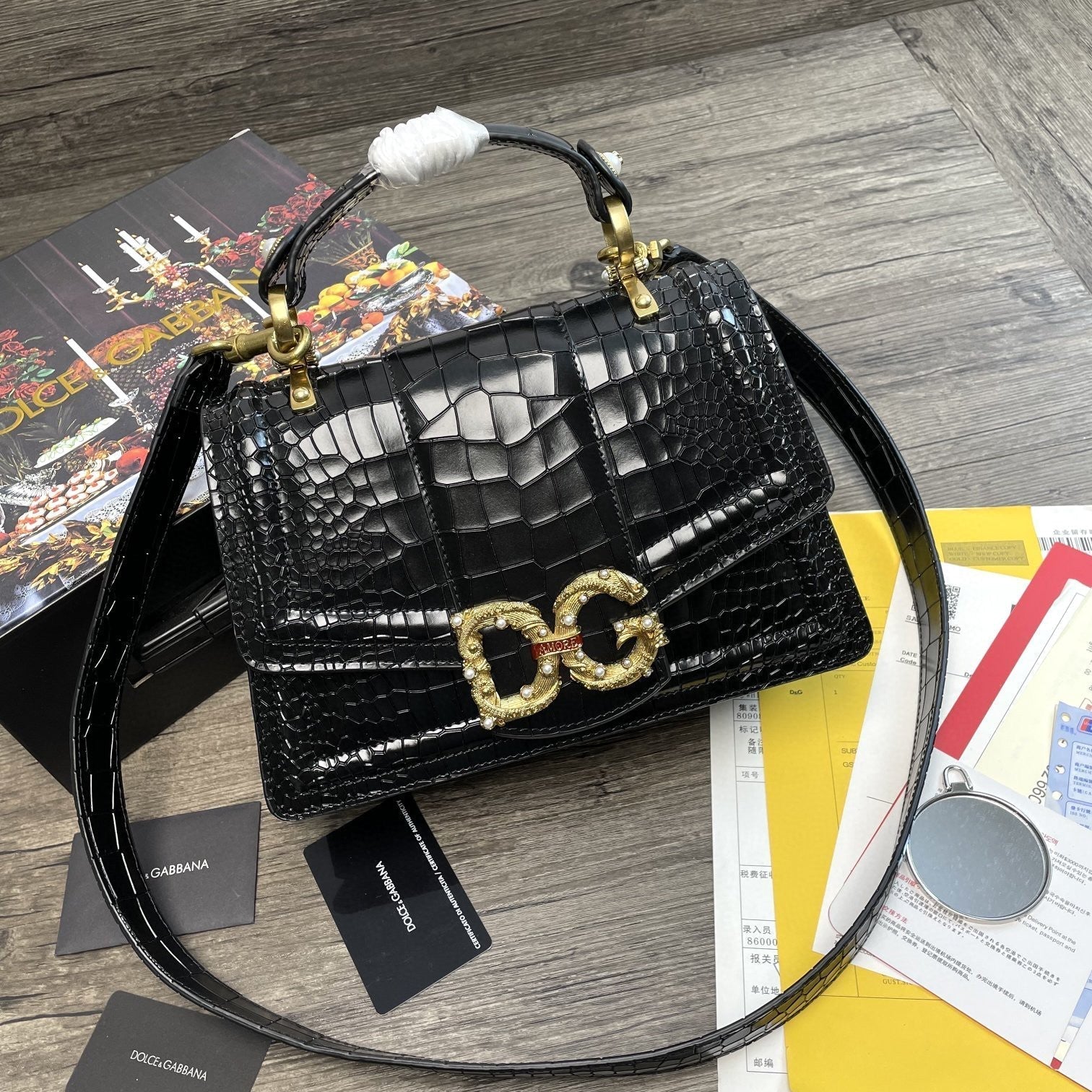 Print Girls Bagã Black Travel Bag