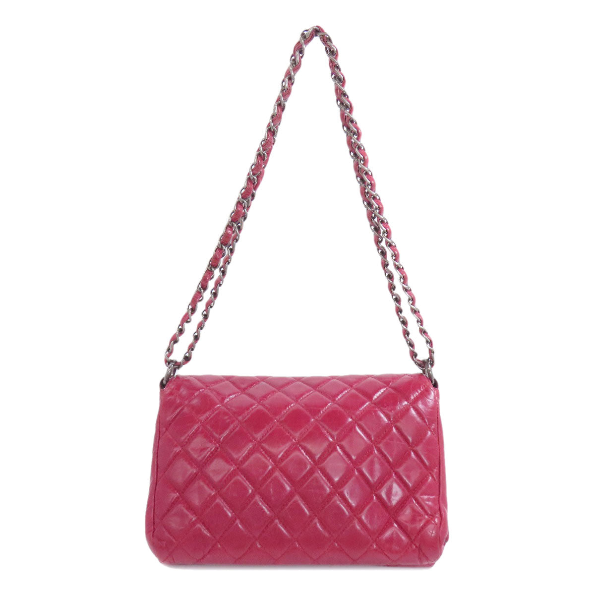 Chanel Calfskin ChainShoulder Boy SilverMetal Red Shoulder Bag