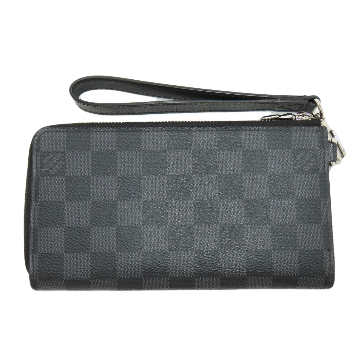 Louis Vuitton Long Purse N60379 Damier Zippy Canvas Gray Wallet Case