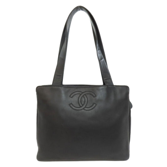 Chanel Calfskin COCO Mark Black Tote Bag
