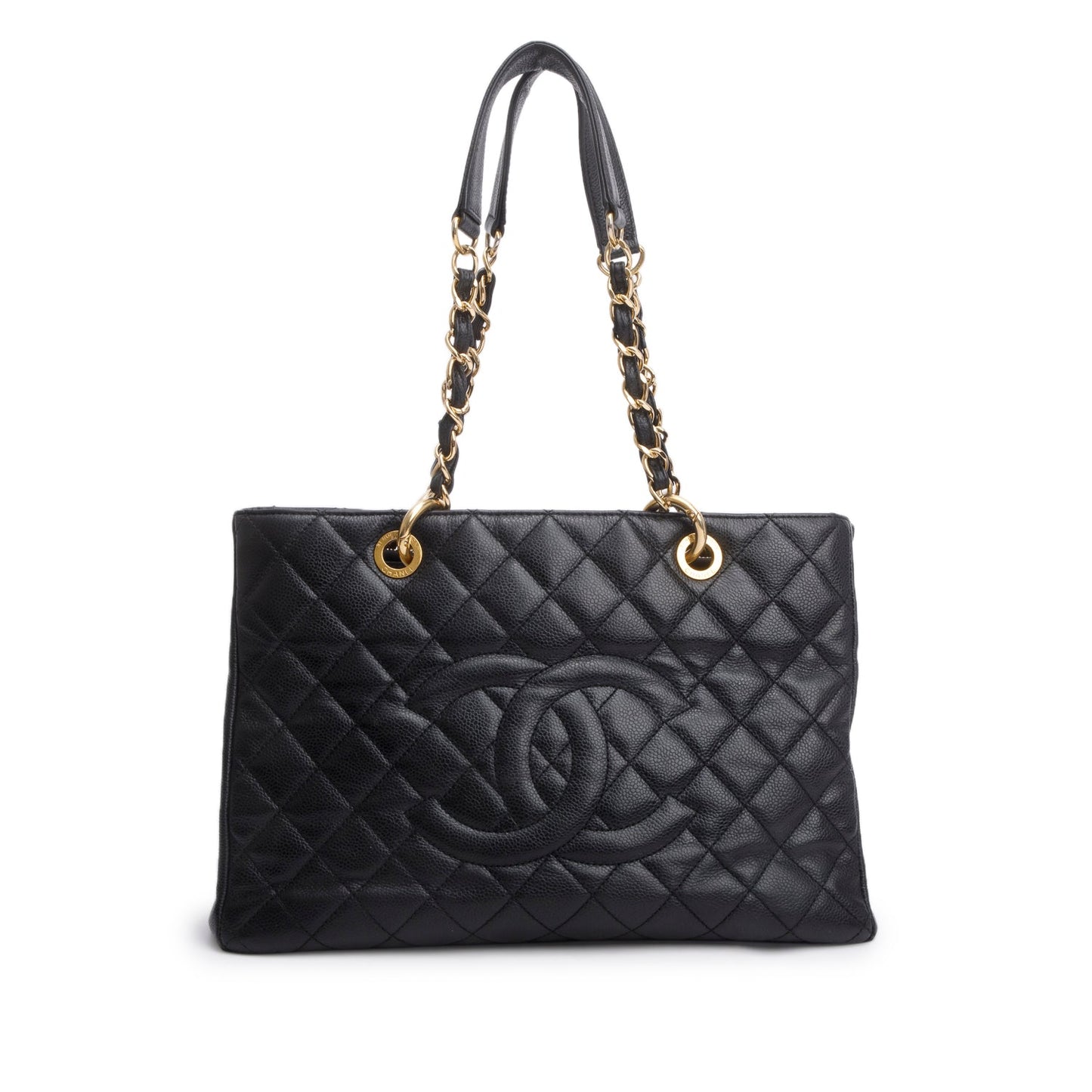 Chanel Caviar Quilted Grand Shopping Black Travel Bag
