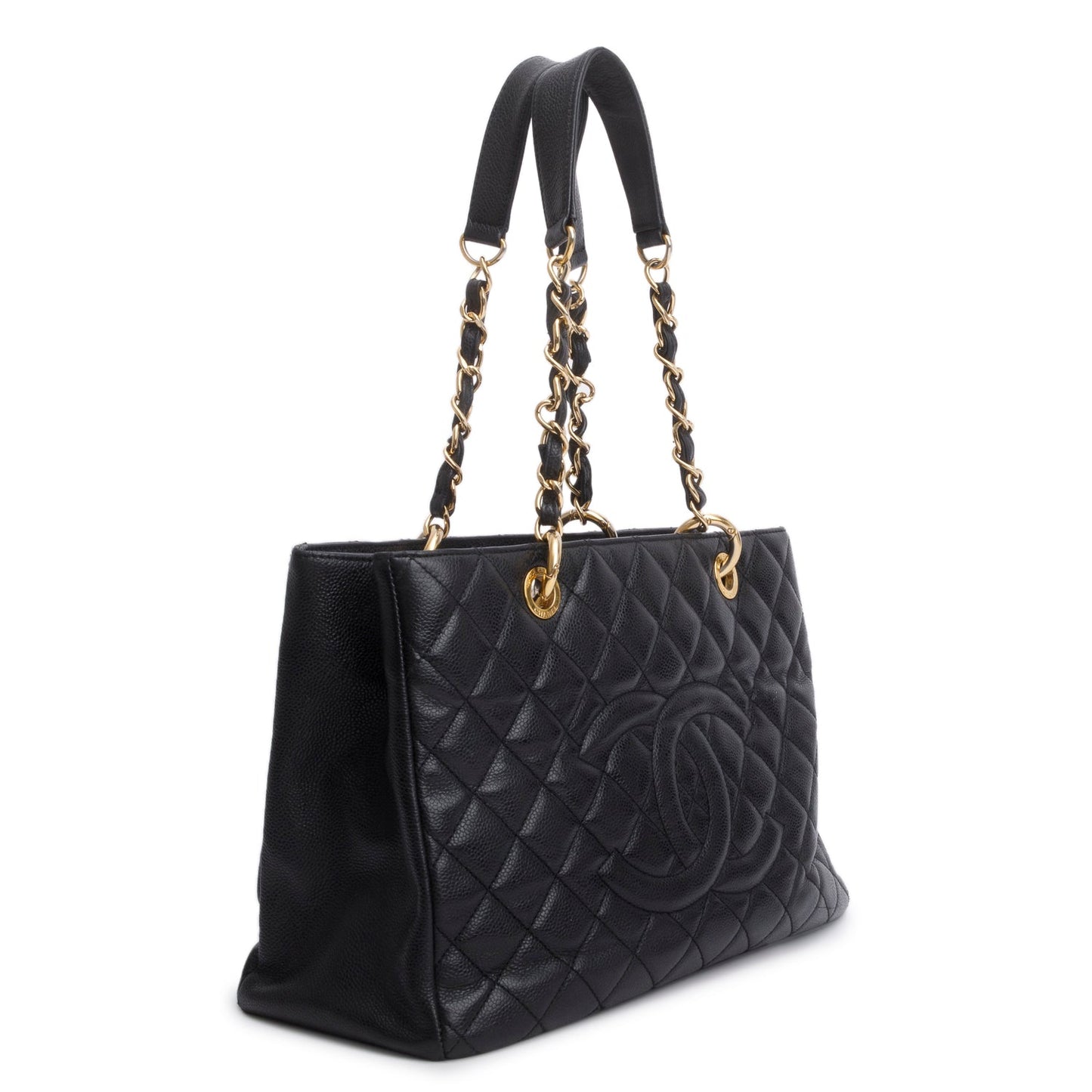 Chanel Caviar Quilted Grand Shopping Black Travel Bag