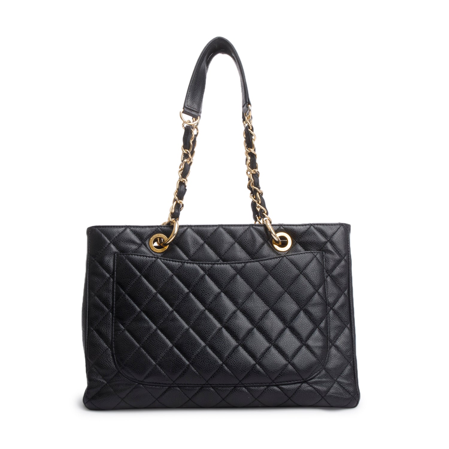 Chanel Caviar Quilted Grand Shopping Black Travel Bag