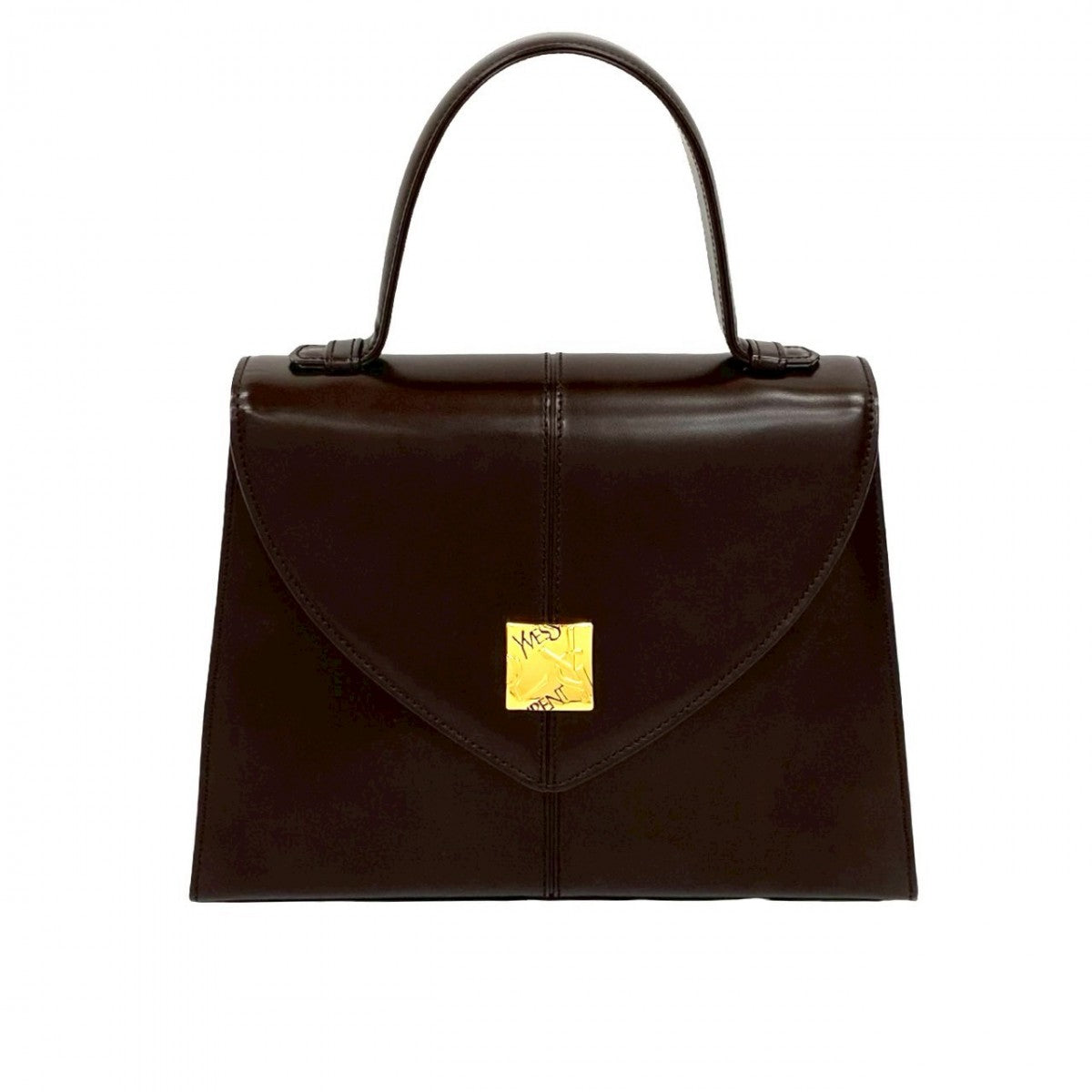 YSL Saint Laurent Yves Handbag Leather Brown Travel Bag 660B254906612