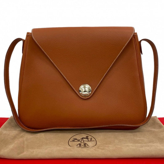 Shoulder Bag Taurillon Clemence Christine Brown