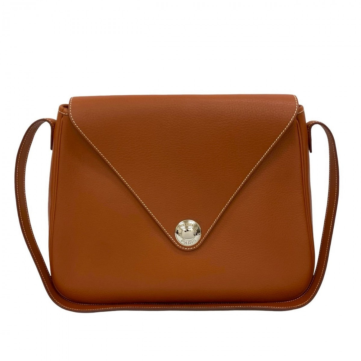 Shoulder Bag Taurillon Clemence Christine Brown