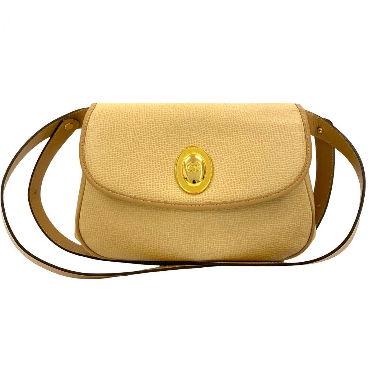 Dior Shoulder Bag Leather Beige