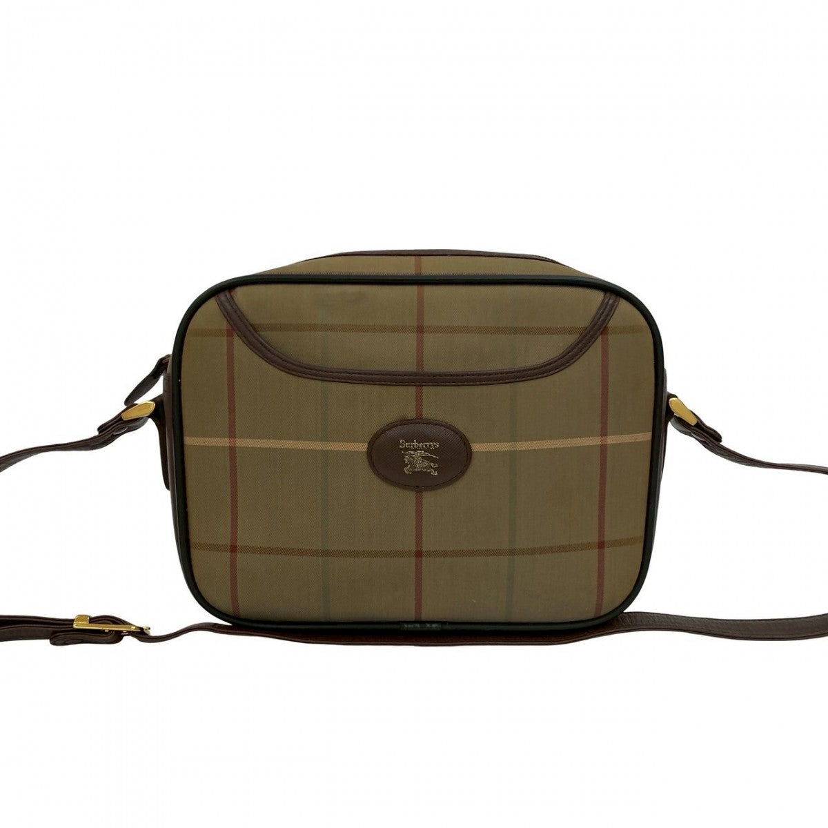 Burberry Shoulder Bag Canvas Brown