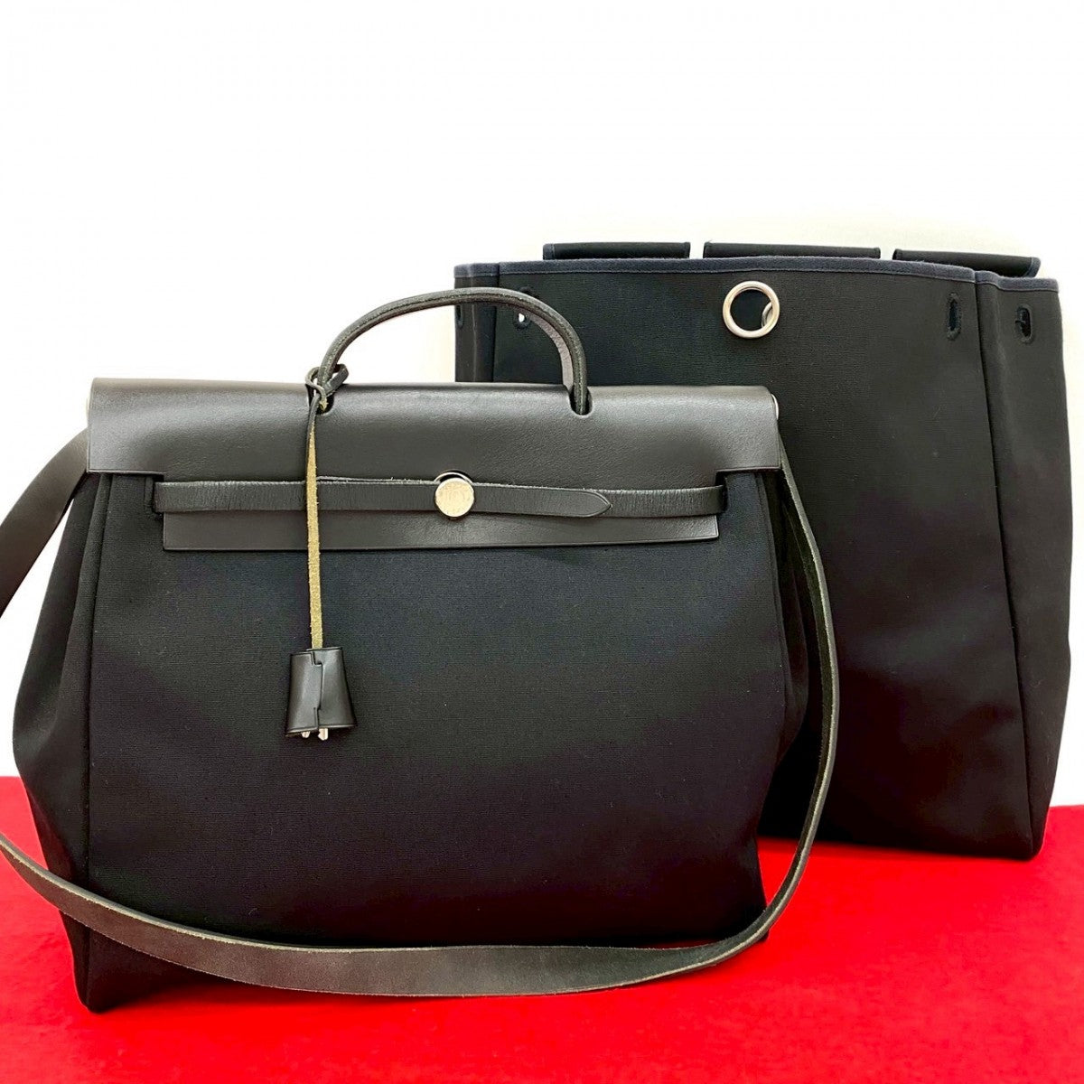Hermes Shoulder Bag Towar Officier Herbag Mm Black